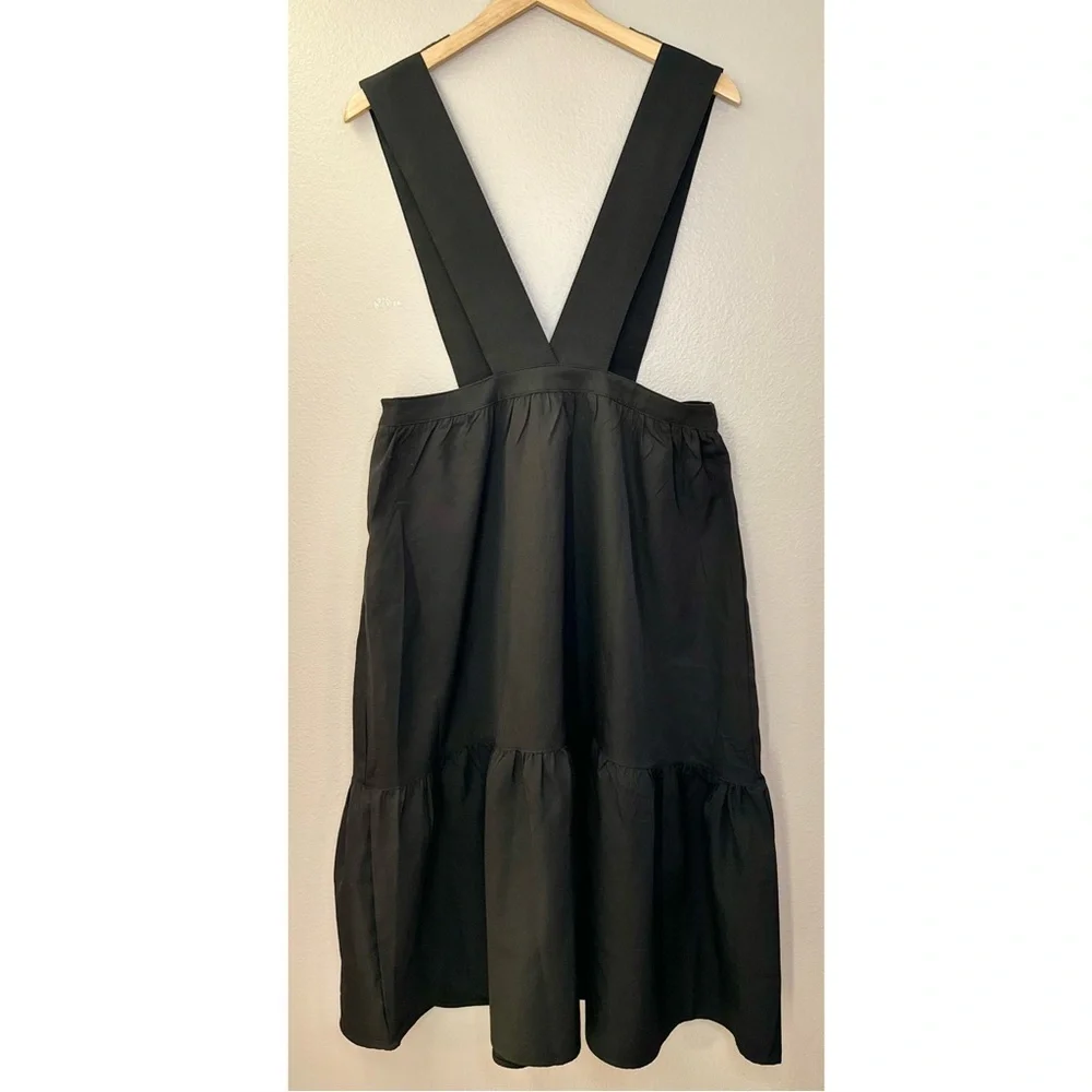 NWT Hayden LA Black Pinafore Jumper Tiered Midi Dress - Picture 3 of 9